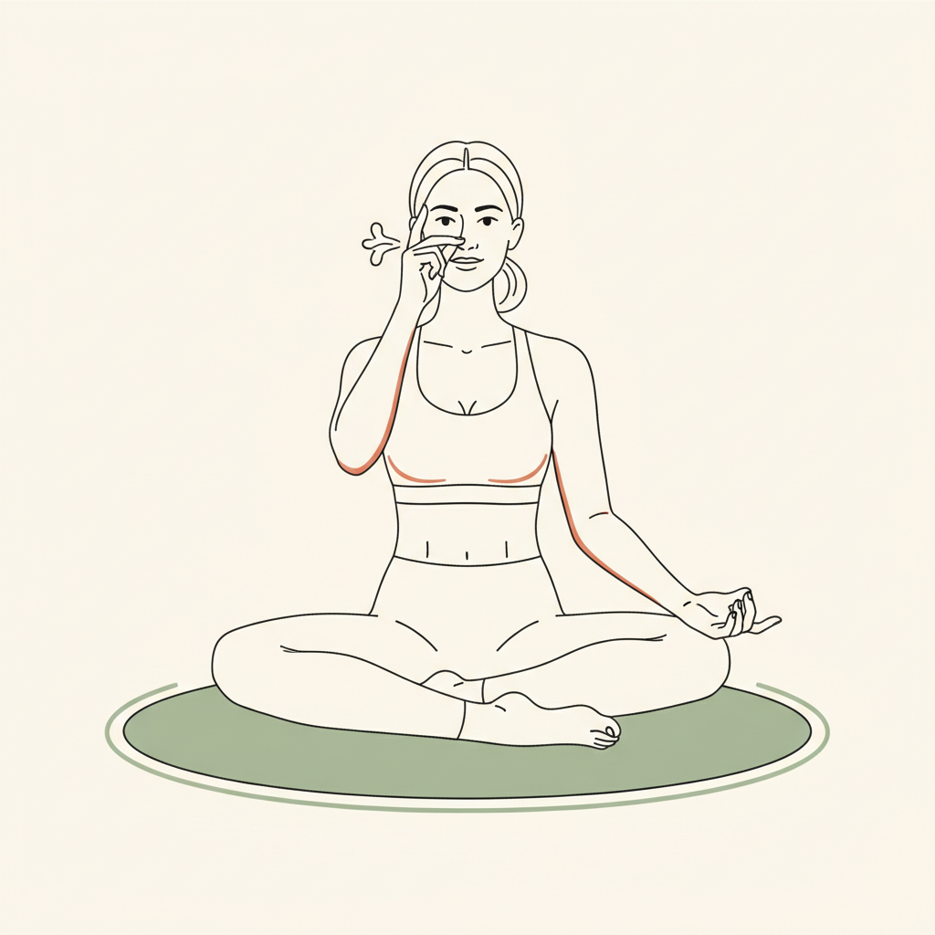 Illustration of Alternate Nostril Breathing