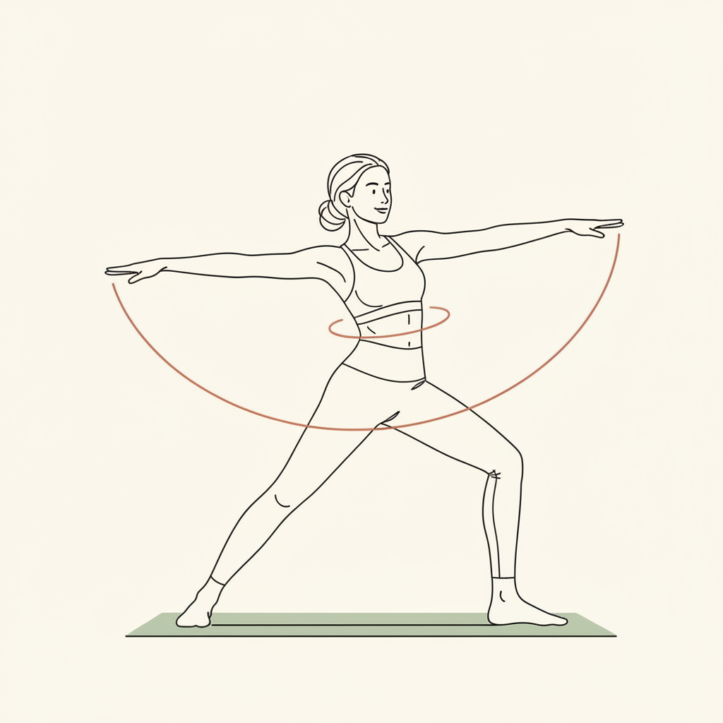 Illustration of Arm Circles and Spinal Twists