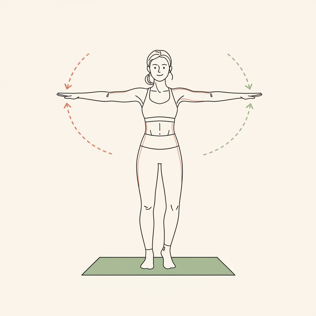 Illustration of Arm Circles (forward & back)