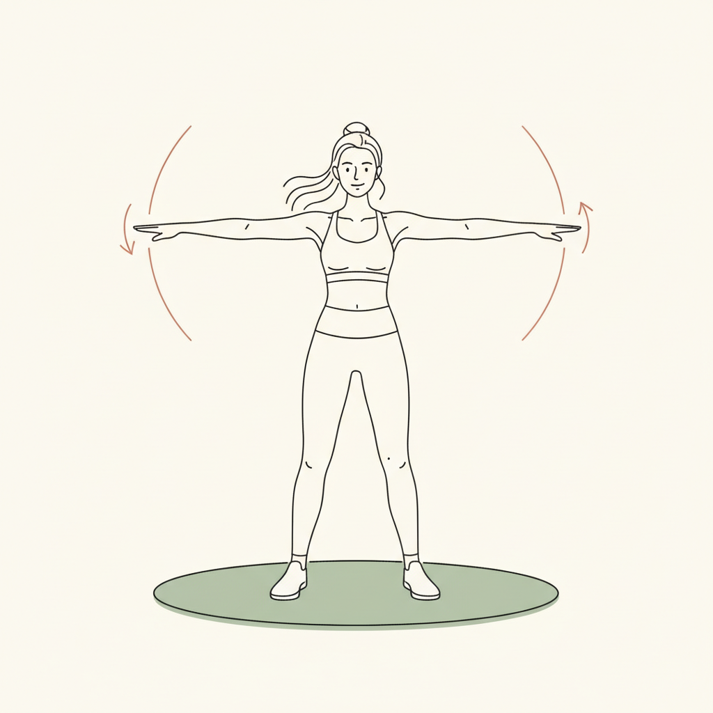 Illustration of Arm Circles (forward & backward)