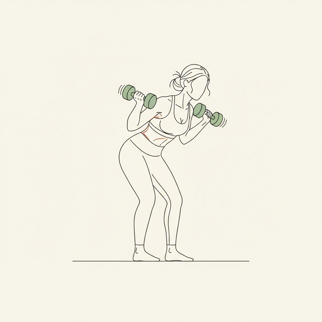 Illustration of Bent-Over Row (Dumbbells)