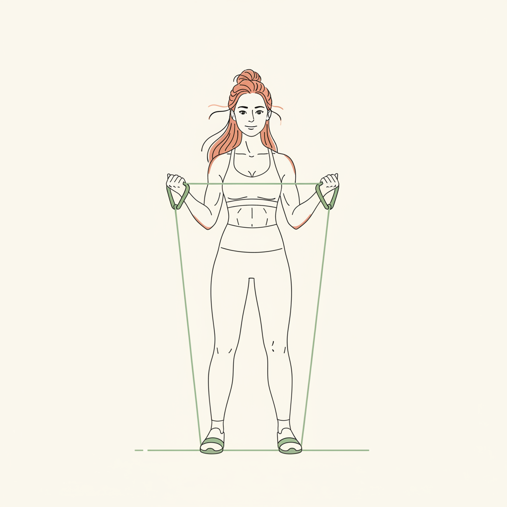 Illustration of Bicep Curls (bodyweight or light)