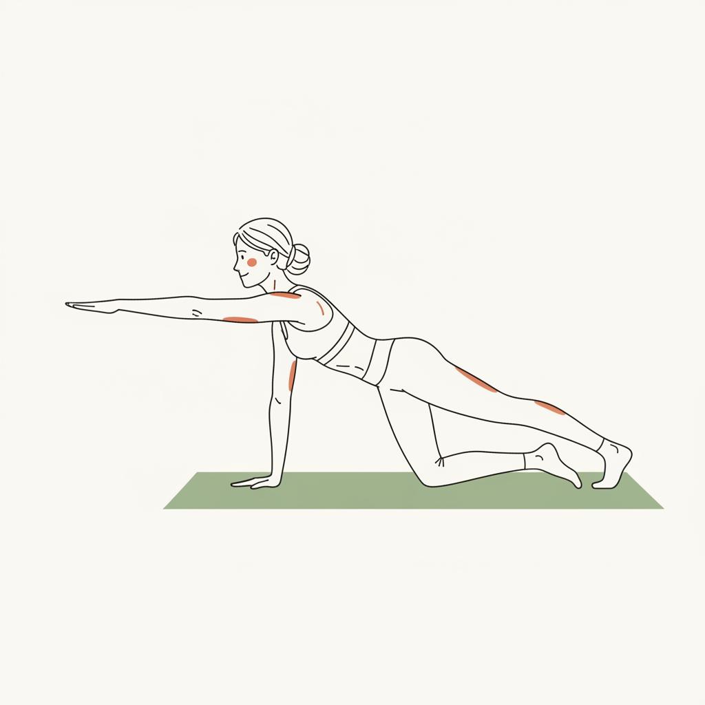 Illustration of Bird-Dog (alternating limbs)