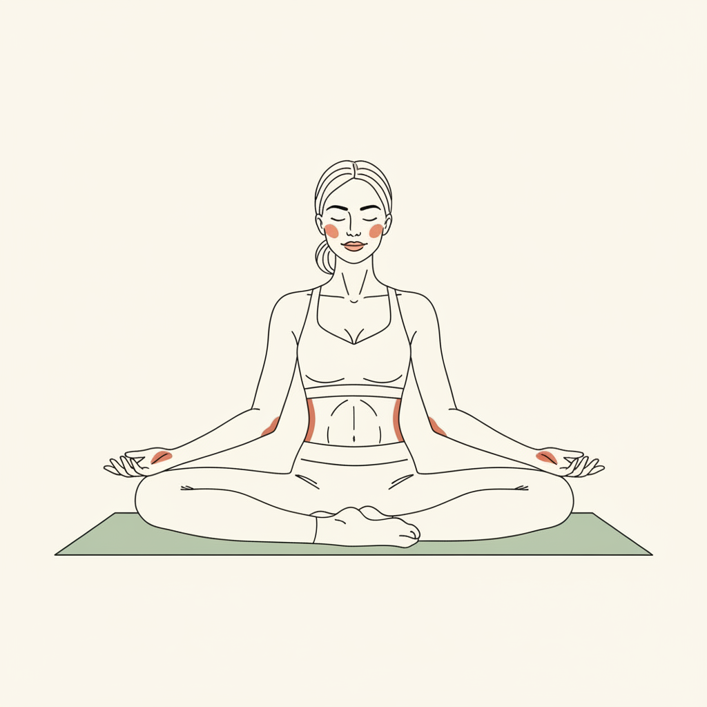 Illustration of Body Scan Meditation in Savasana