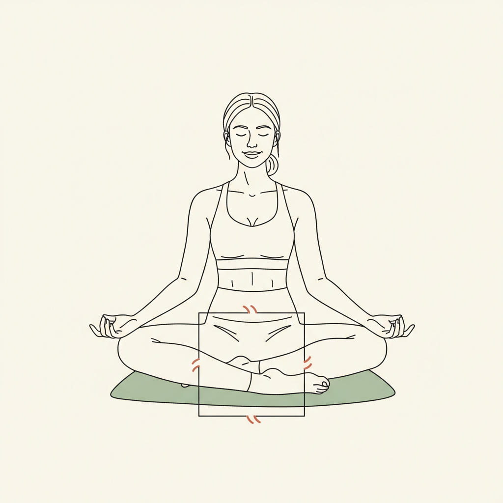 Illustration of Box Breath (seated)