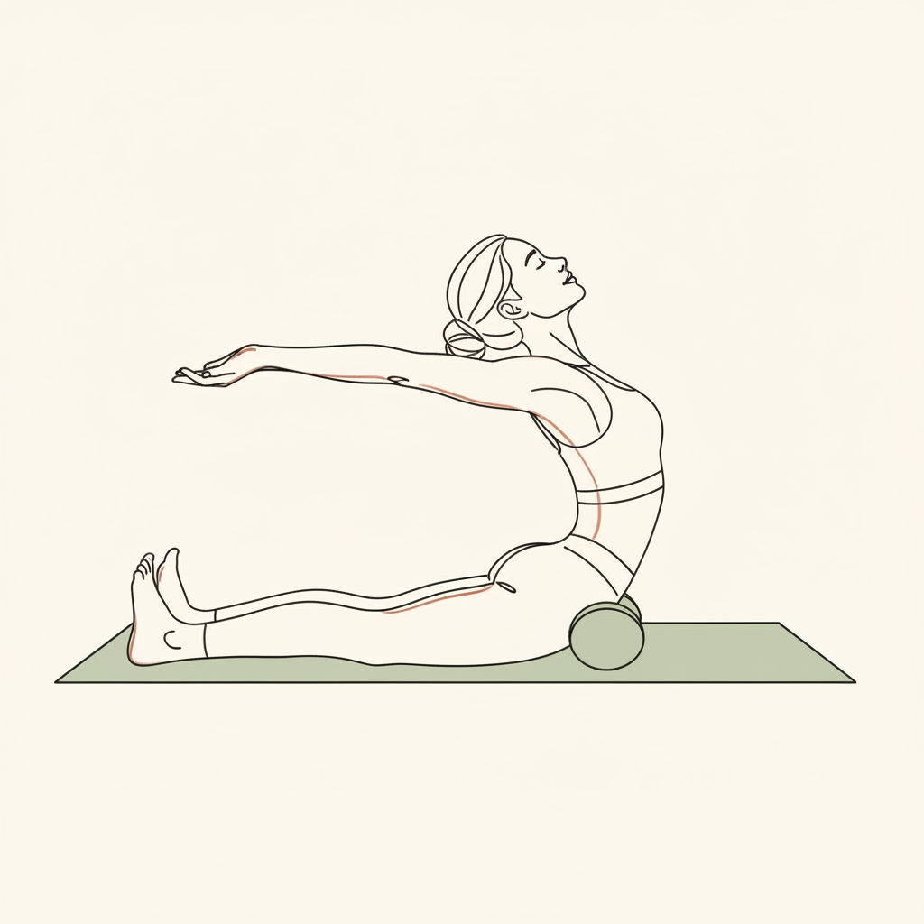 Illustration of Butterfly Pose Variation (Supine)
