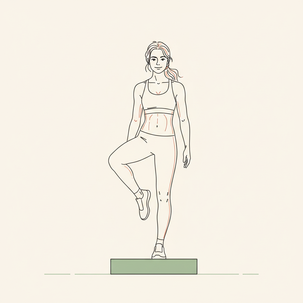 Illustration of Calf Raises (standing, slow & controlled)