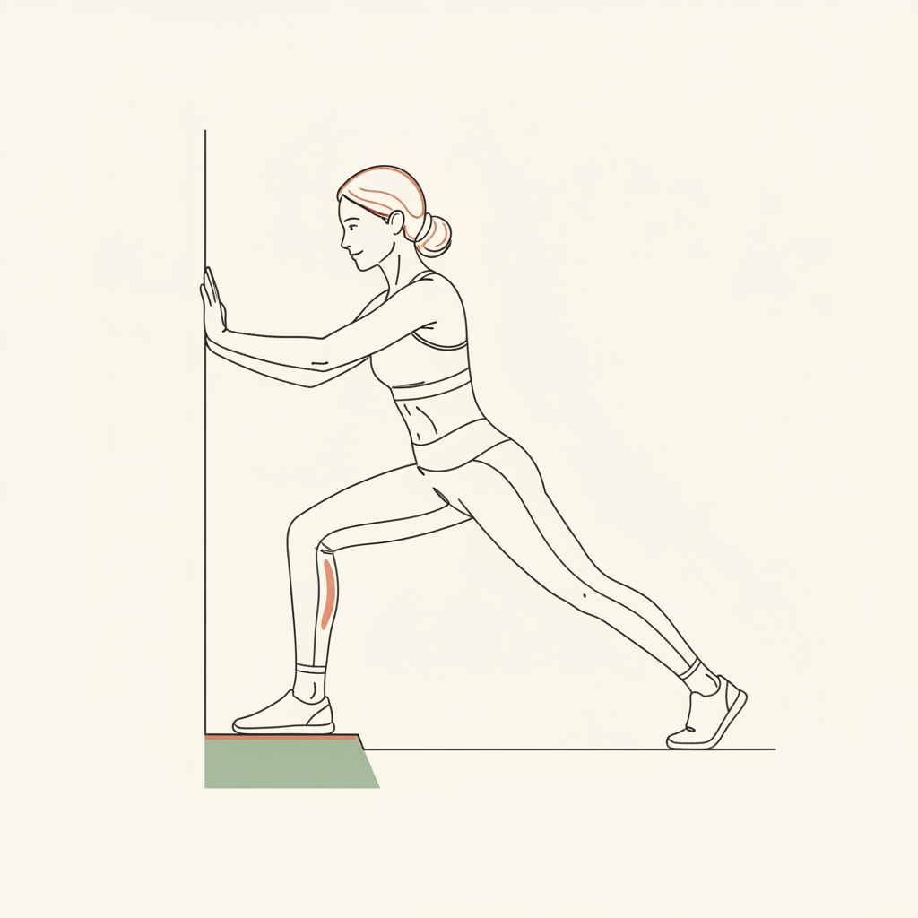 Illustration of Calf Stretch (against a wall or curb)