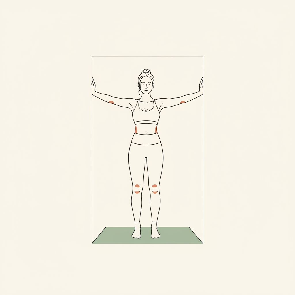 Illustration of Chest Stretch (doorway or mat)