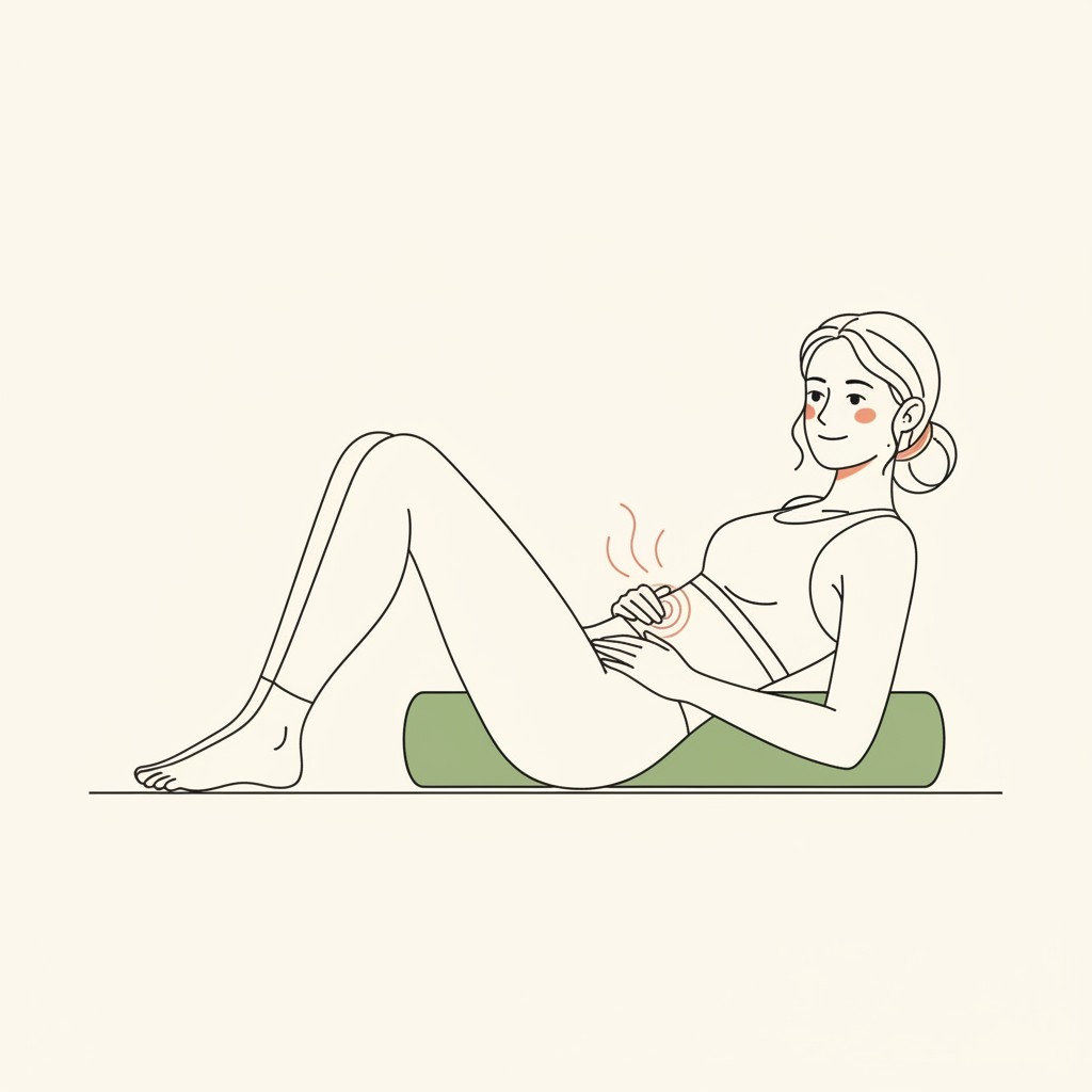 Illustration of Constructive Rest with Belly Breath