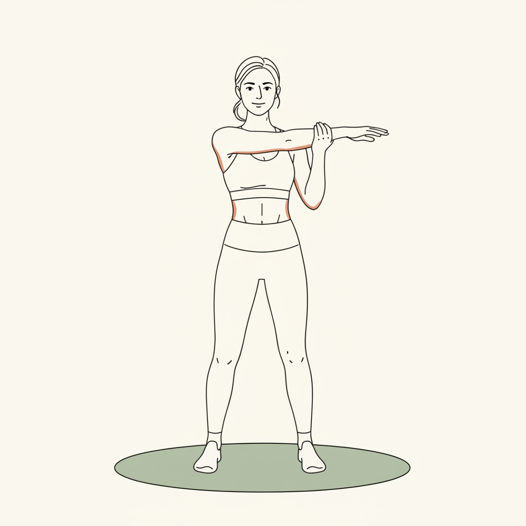 Illustration of Cross-Body Arm Stretch