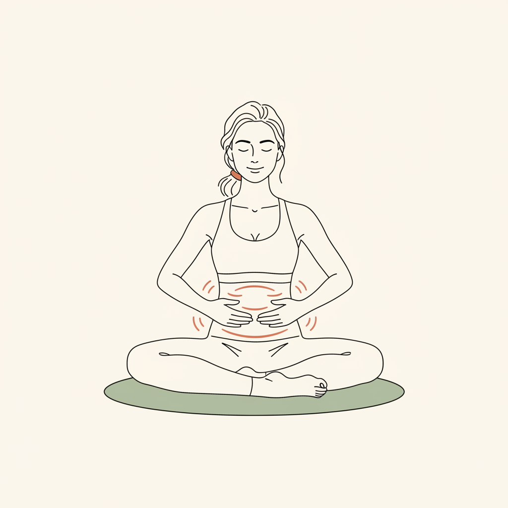 Illustration of Deep Belly Breathing