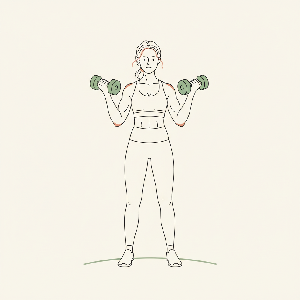 Illustration of Dumbbell Bicep Curl