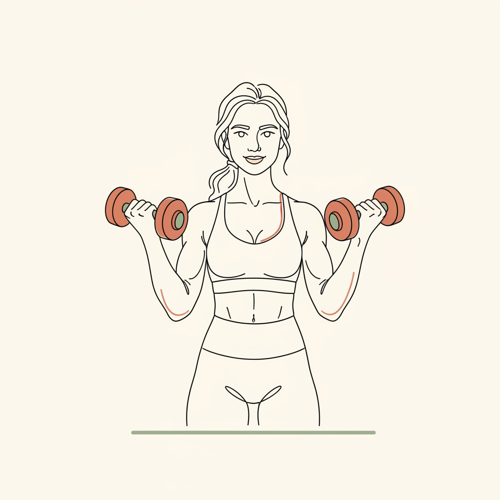 Illustration of Dumbbell Bicep Curls