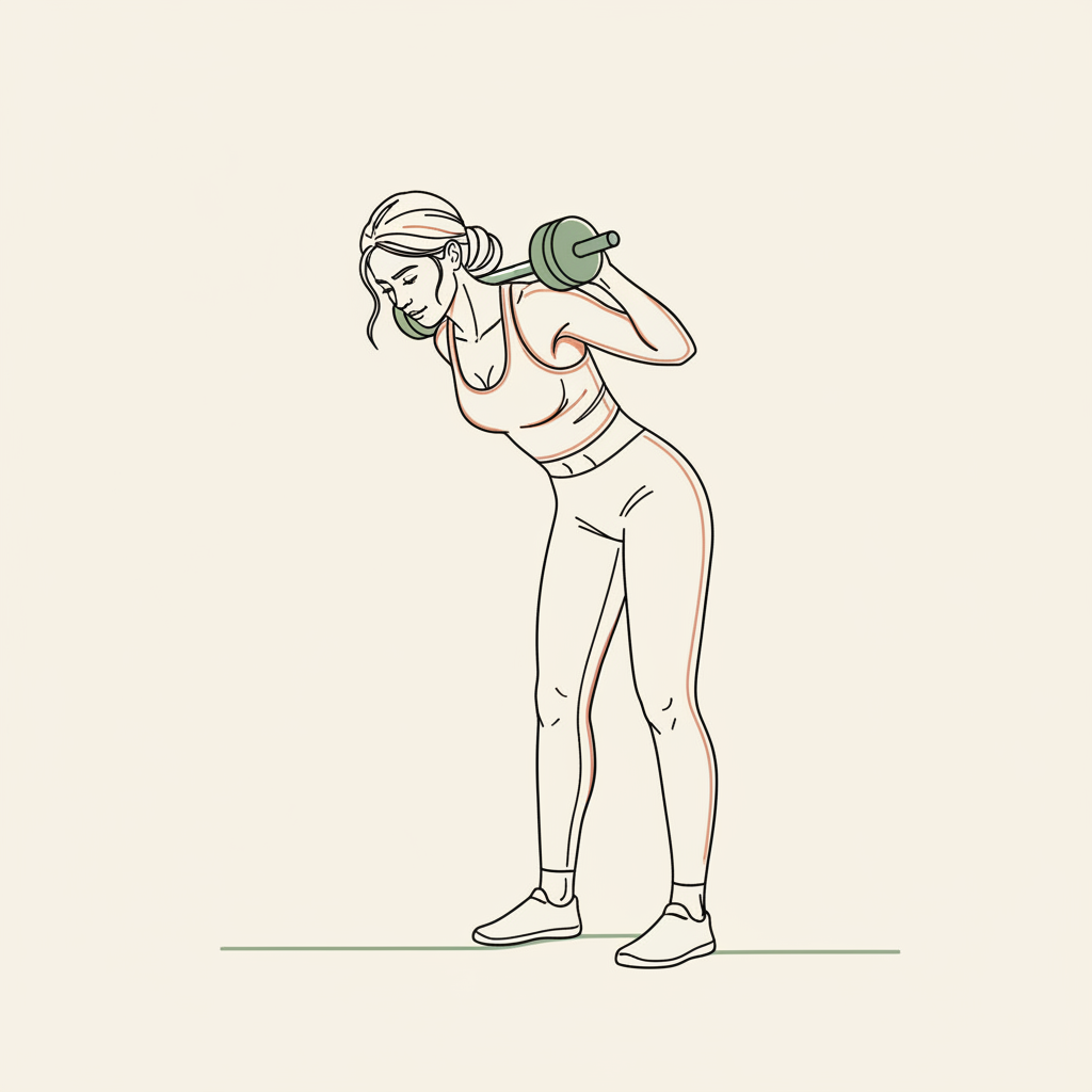 Illustration of Dumbbell Good Mornings