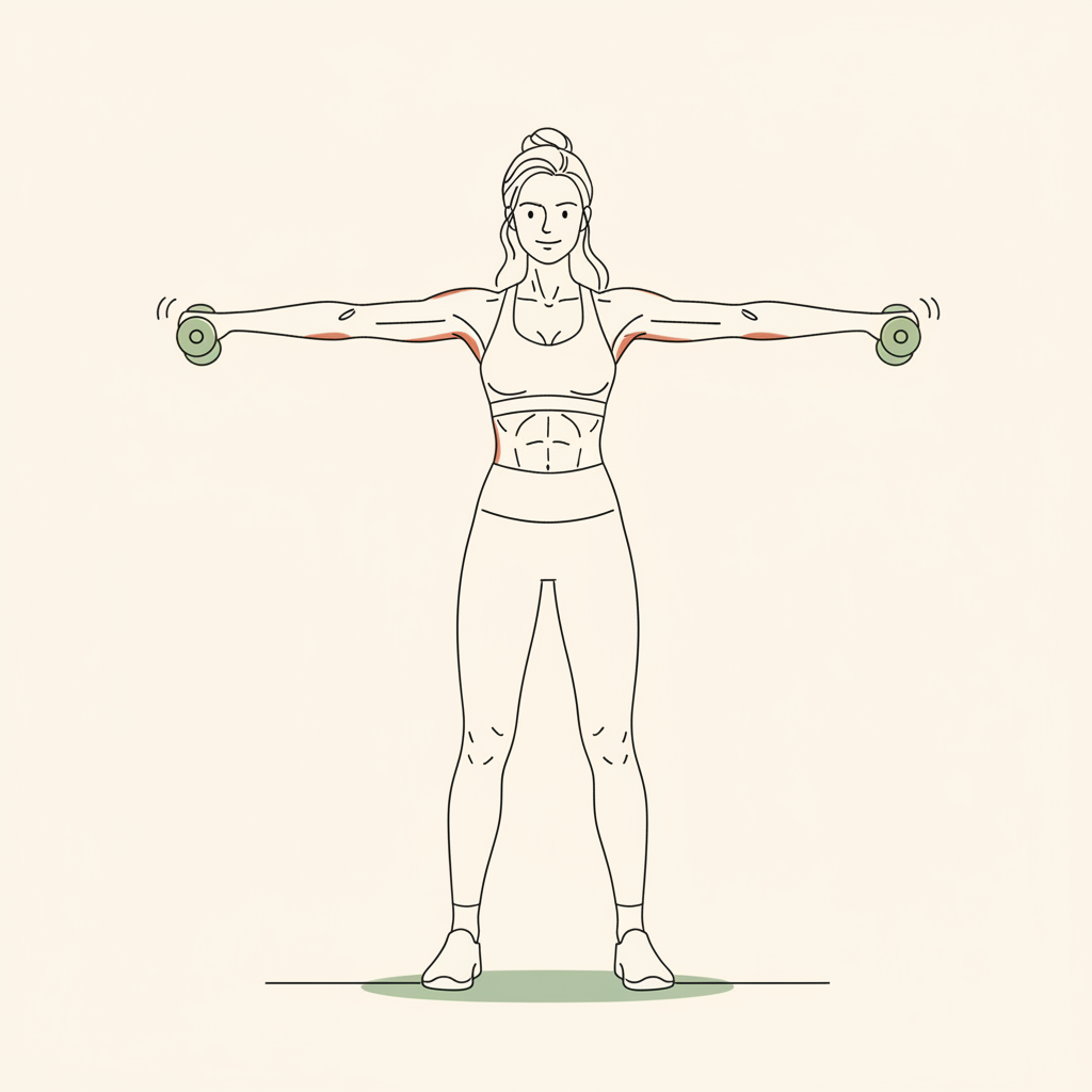 Illustration of Dumbbell Lateral Raises
