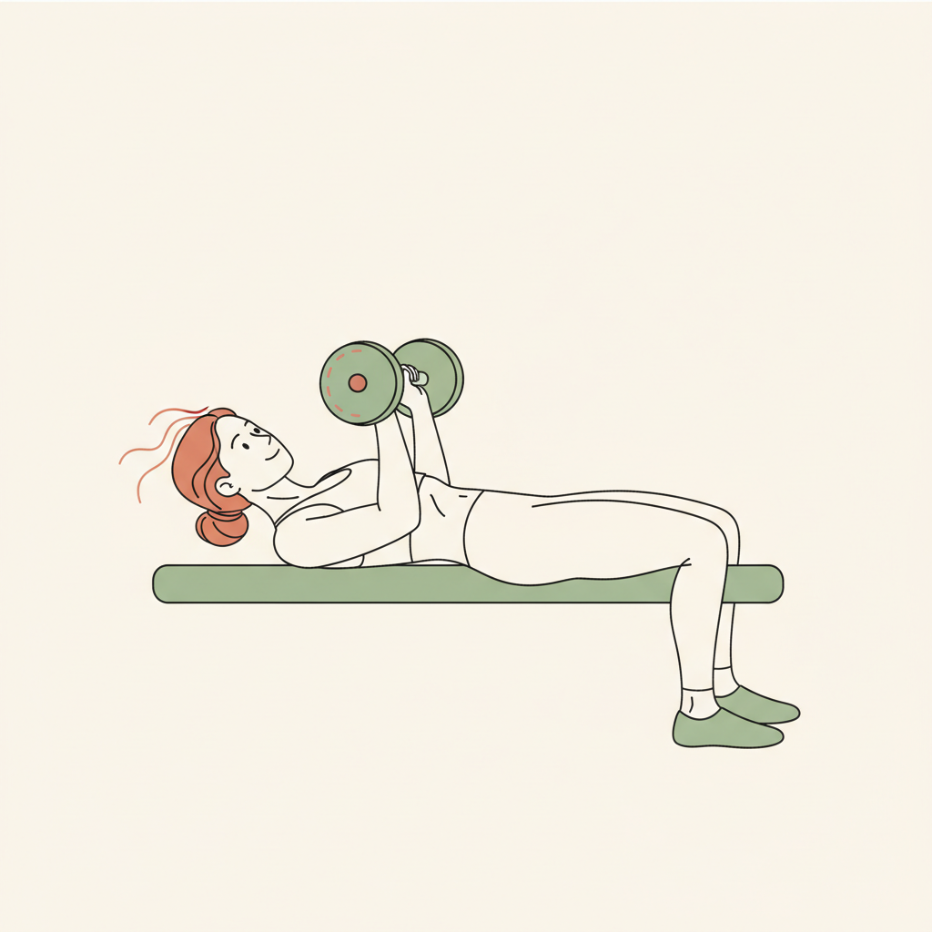 Illustration of Dumbbell Pullovers