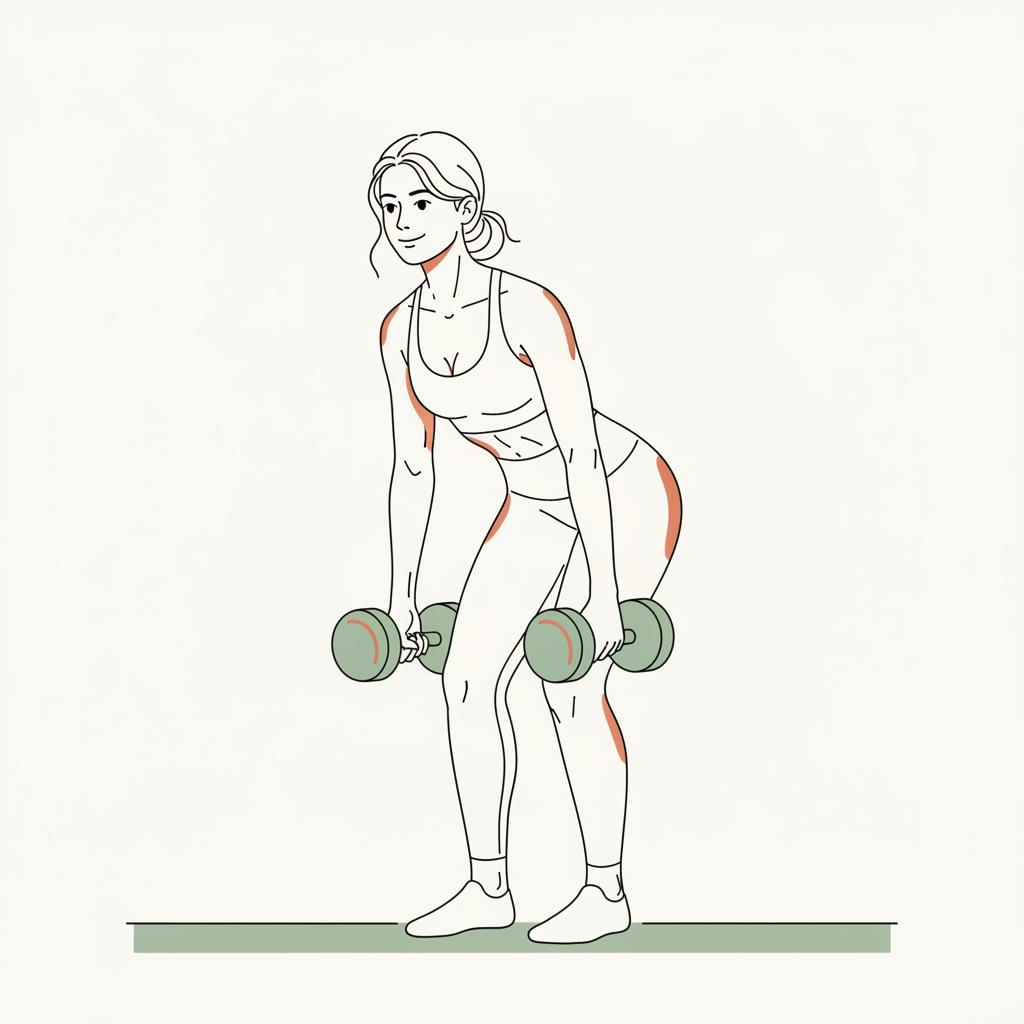 Illustration of Dumbbell Romanian Deadlift