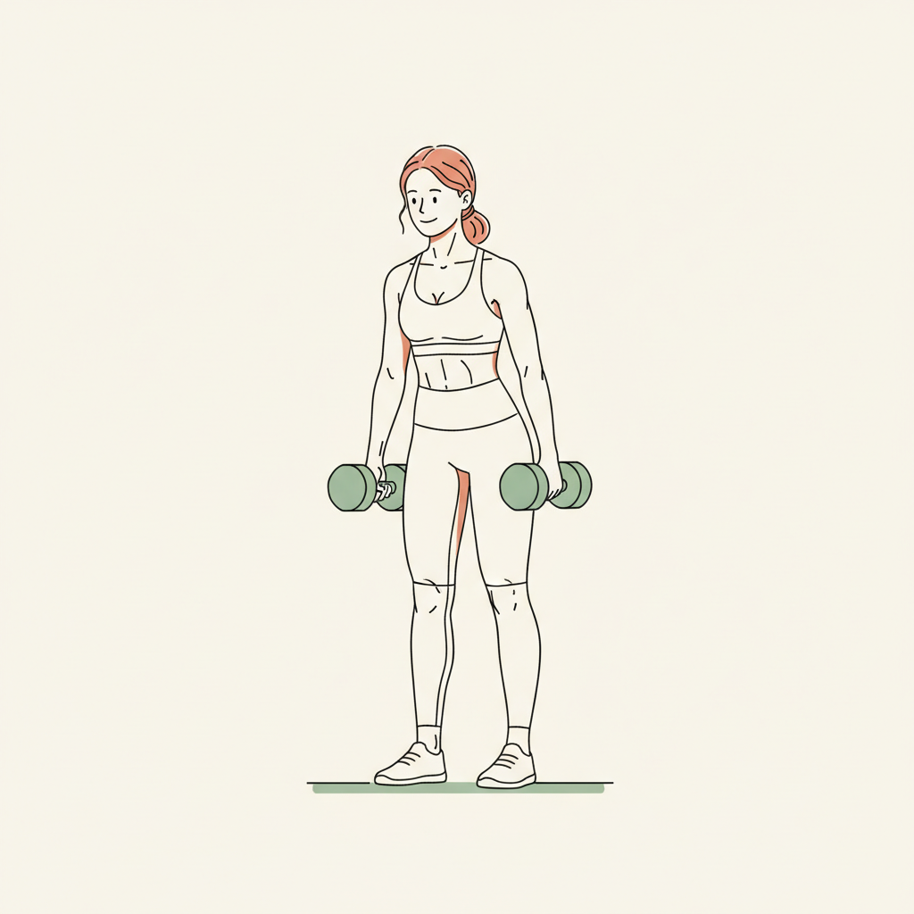 Illustration of Dumbbell Romanian Deadlifts