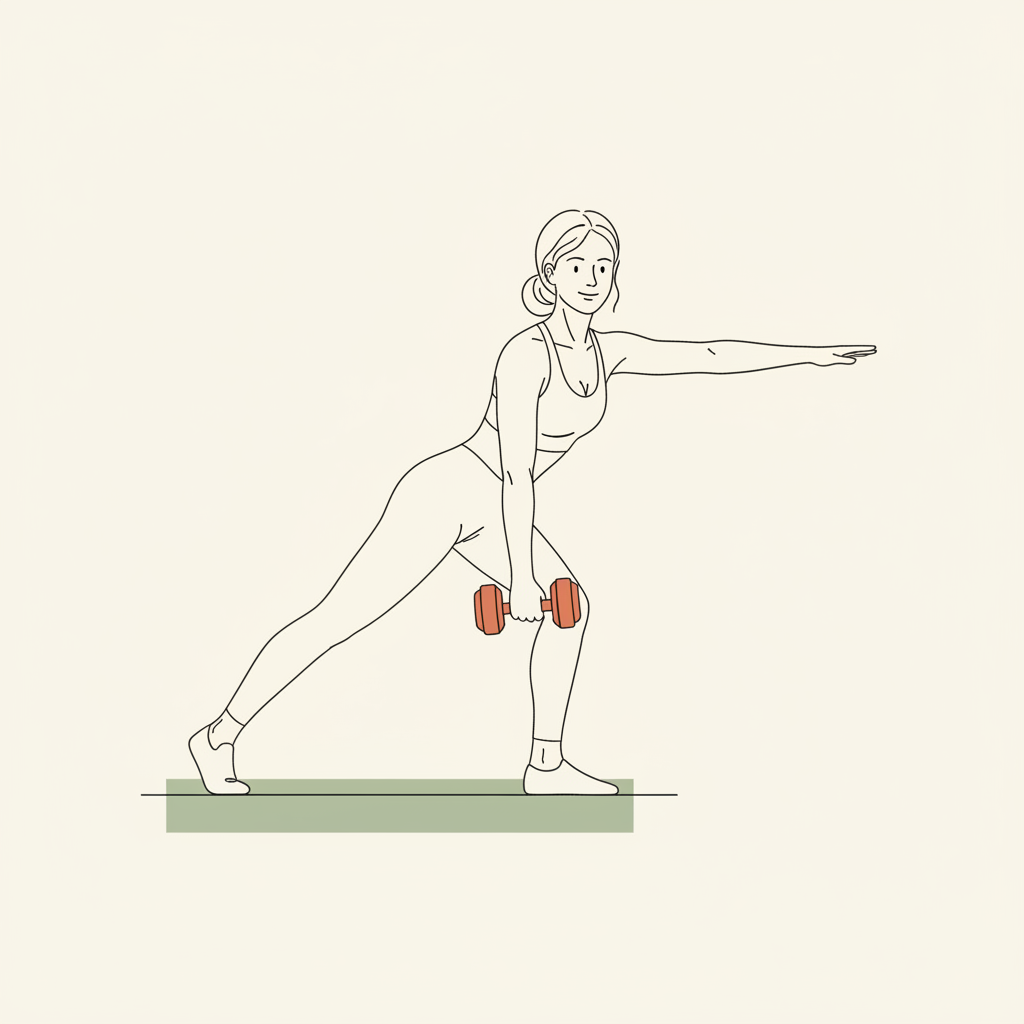 Illustration of Dumbbell Single-Leg Romanian Deadlift