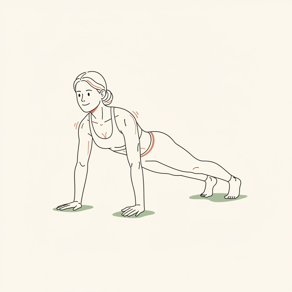 Illustration of Dynamic Inchworm to Plank