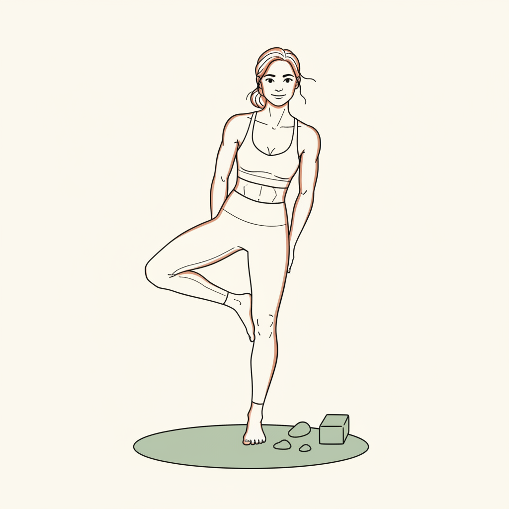 Illustration of Figure-4 Stretch (standing)