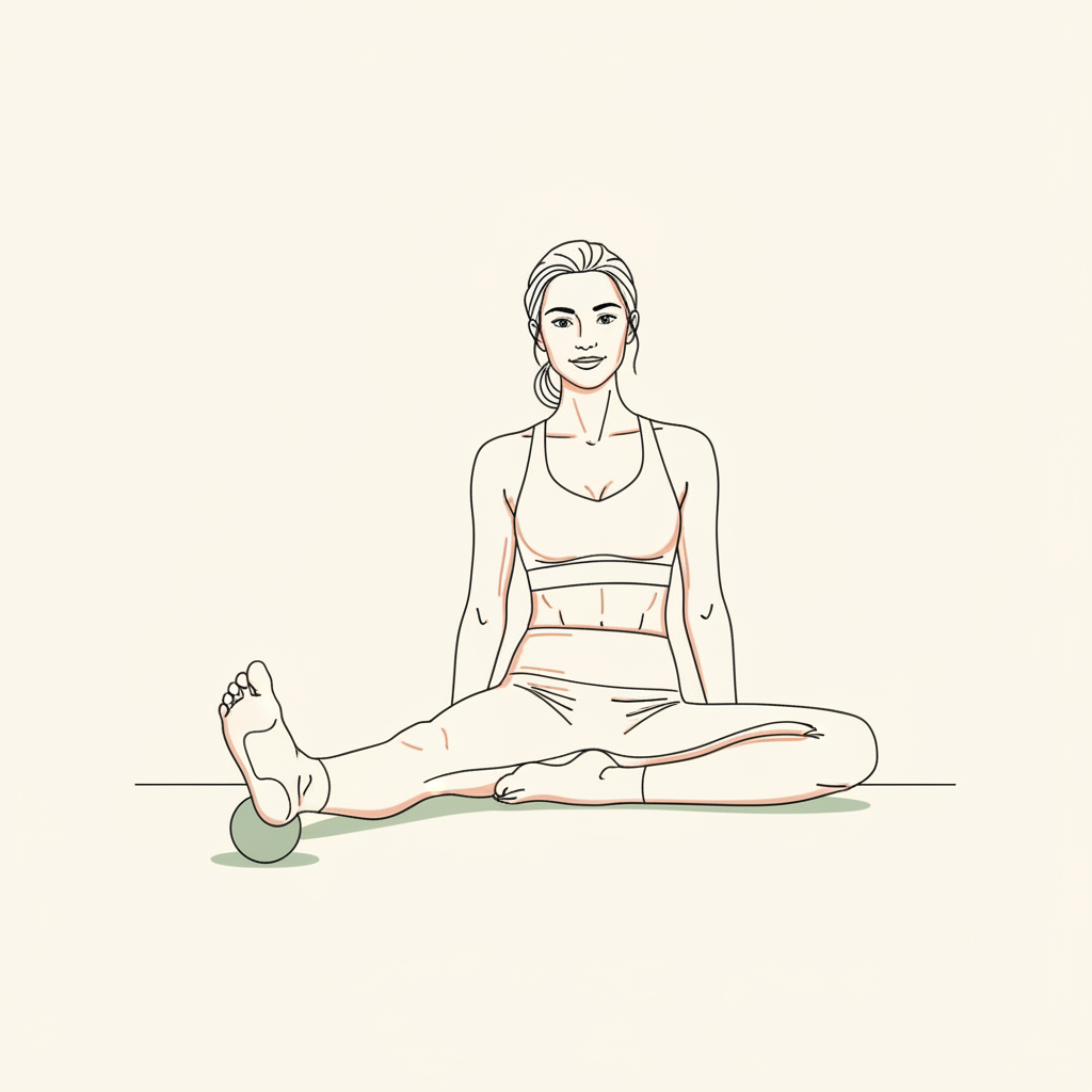 Illustration of Foot Roll with Small Ball (optional)