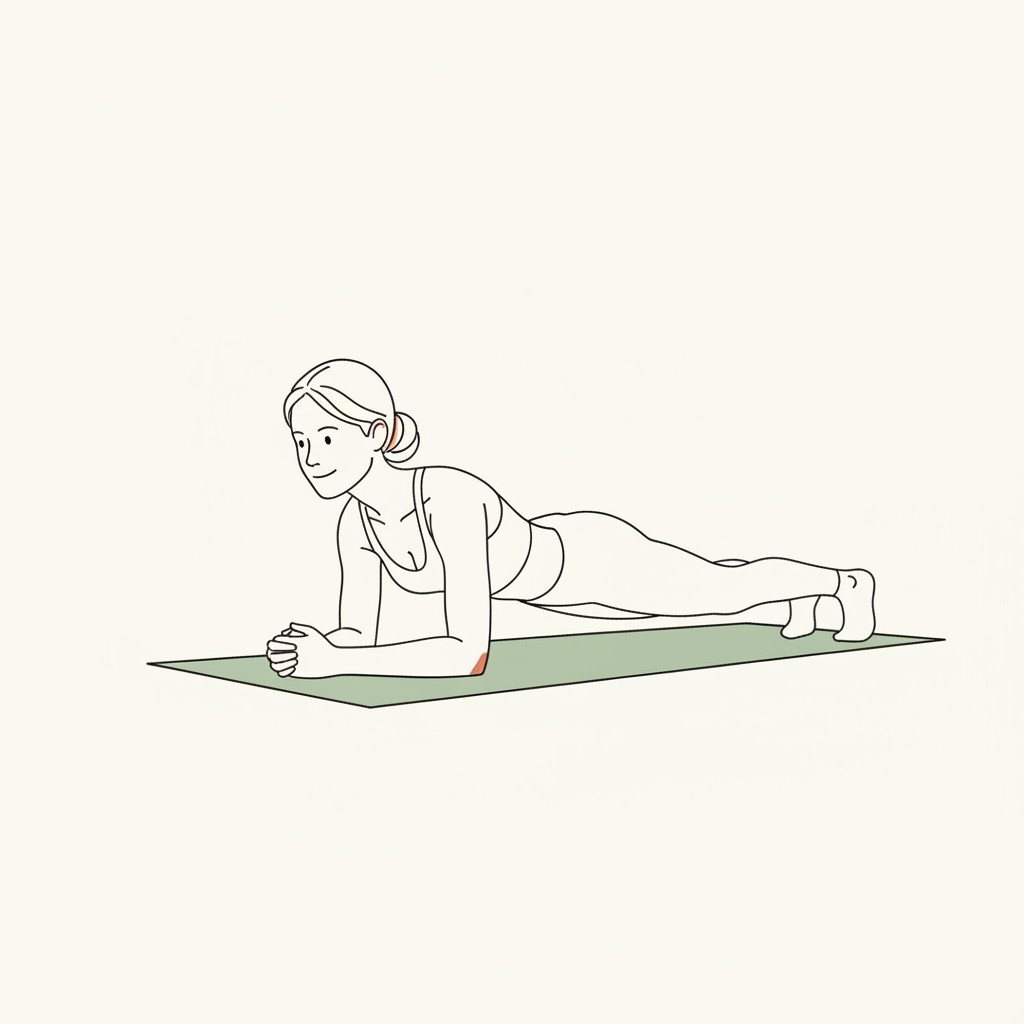 Illustration of Forearm Plank (hold)