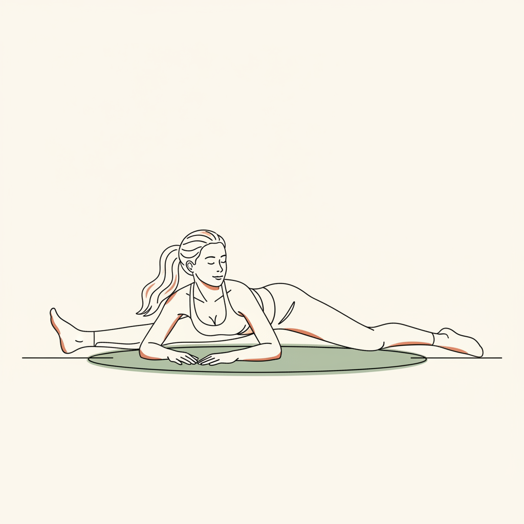 Illustration of Frog Pose (Adho Mukha Mandukasana)