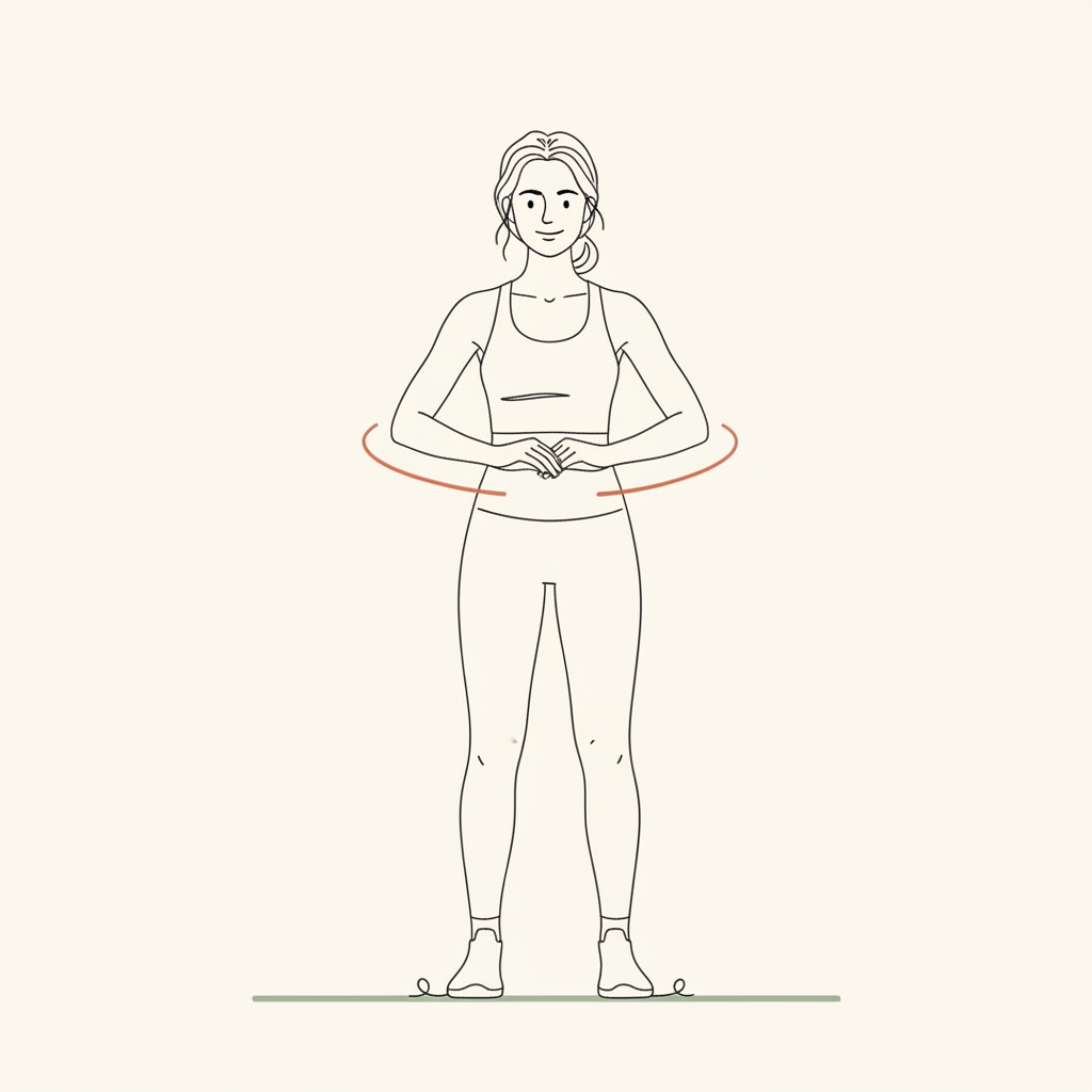 Illustration of Gentle Torso Rotations (standing)