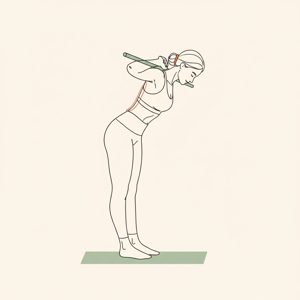 Illustration of Good Mornings (bodyweight)