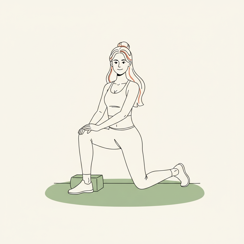 Illustration of Half-Kneeling Hip Flexor Release