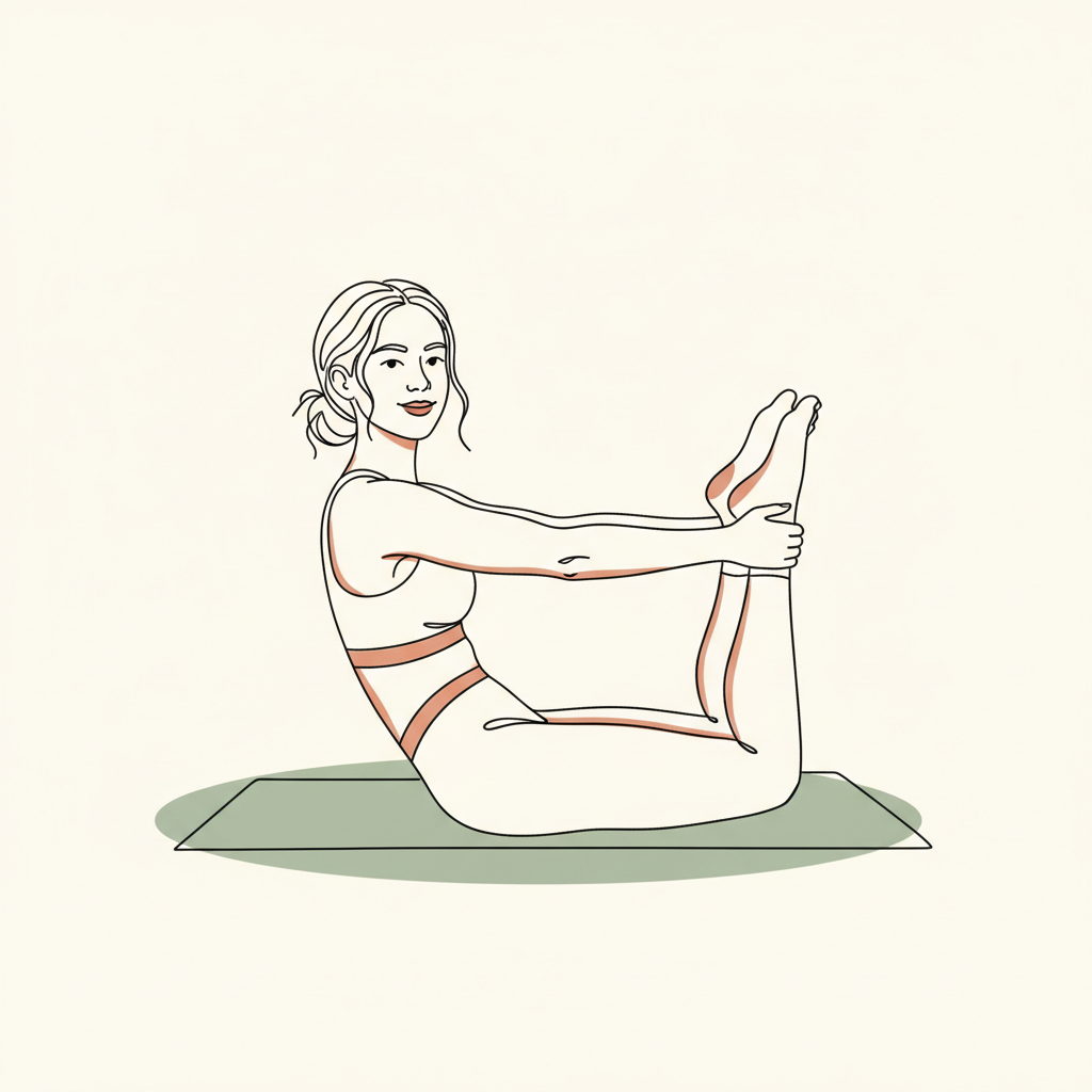 Illustration of Happy Baby Pose (gentle)