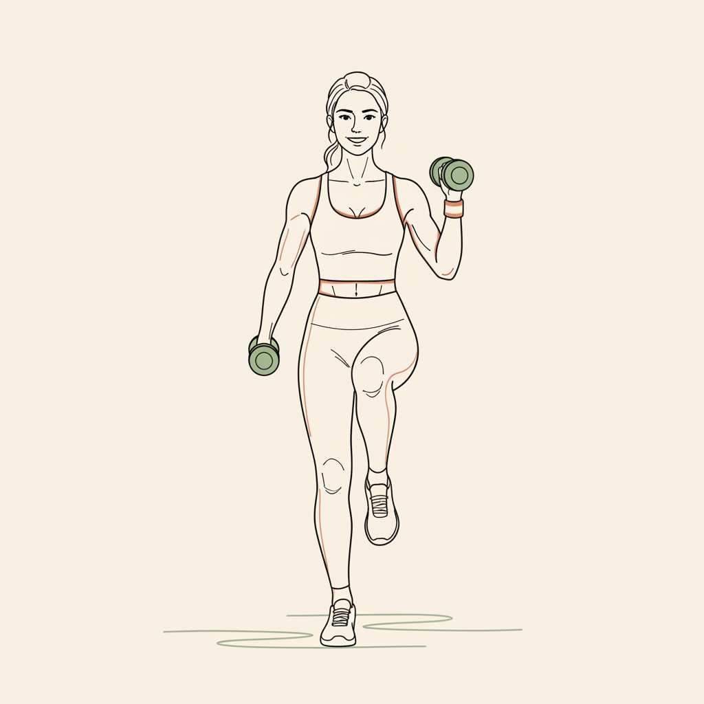 Illustration of High Knees (gentle)