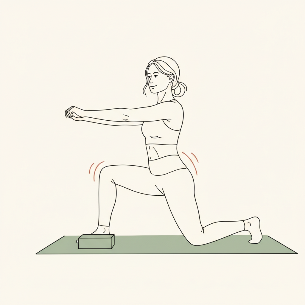 Illustration of Hip Flexor Rockers (kneeling)