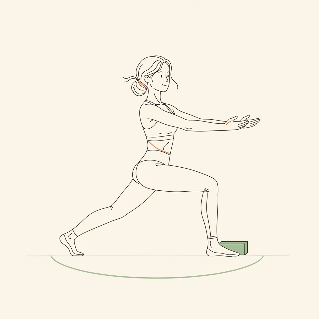 Illustration of Knee Hugs to Gentle Lunge