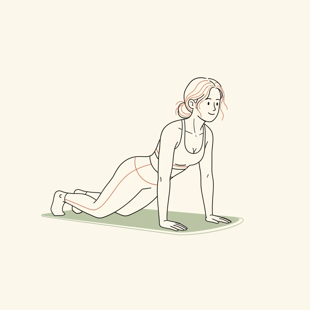 Illustration of Kneeling Push-Up