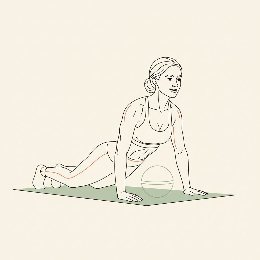 Illustration of Kneeling Push-ups