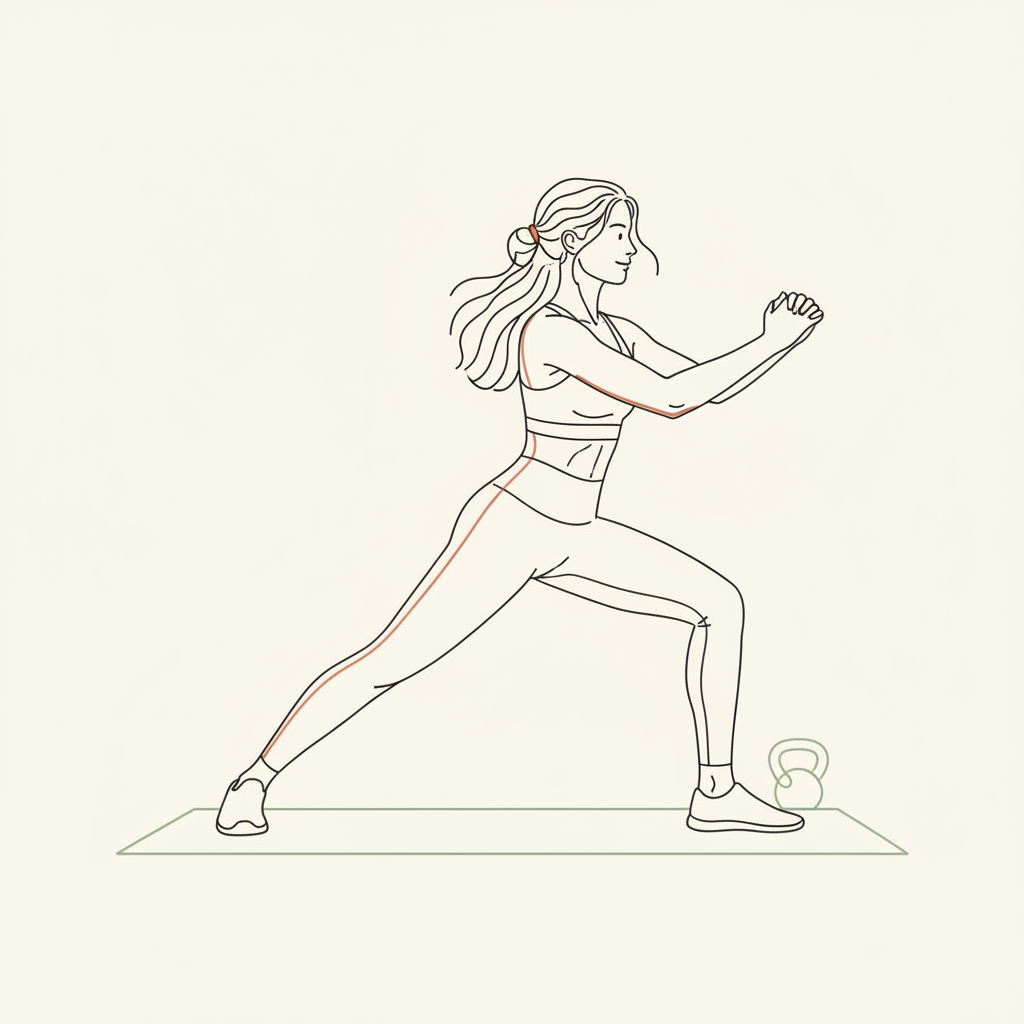 Illustration of Lateral Lunges (alternating)