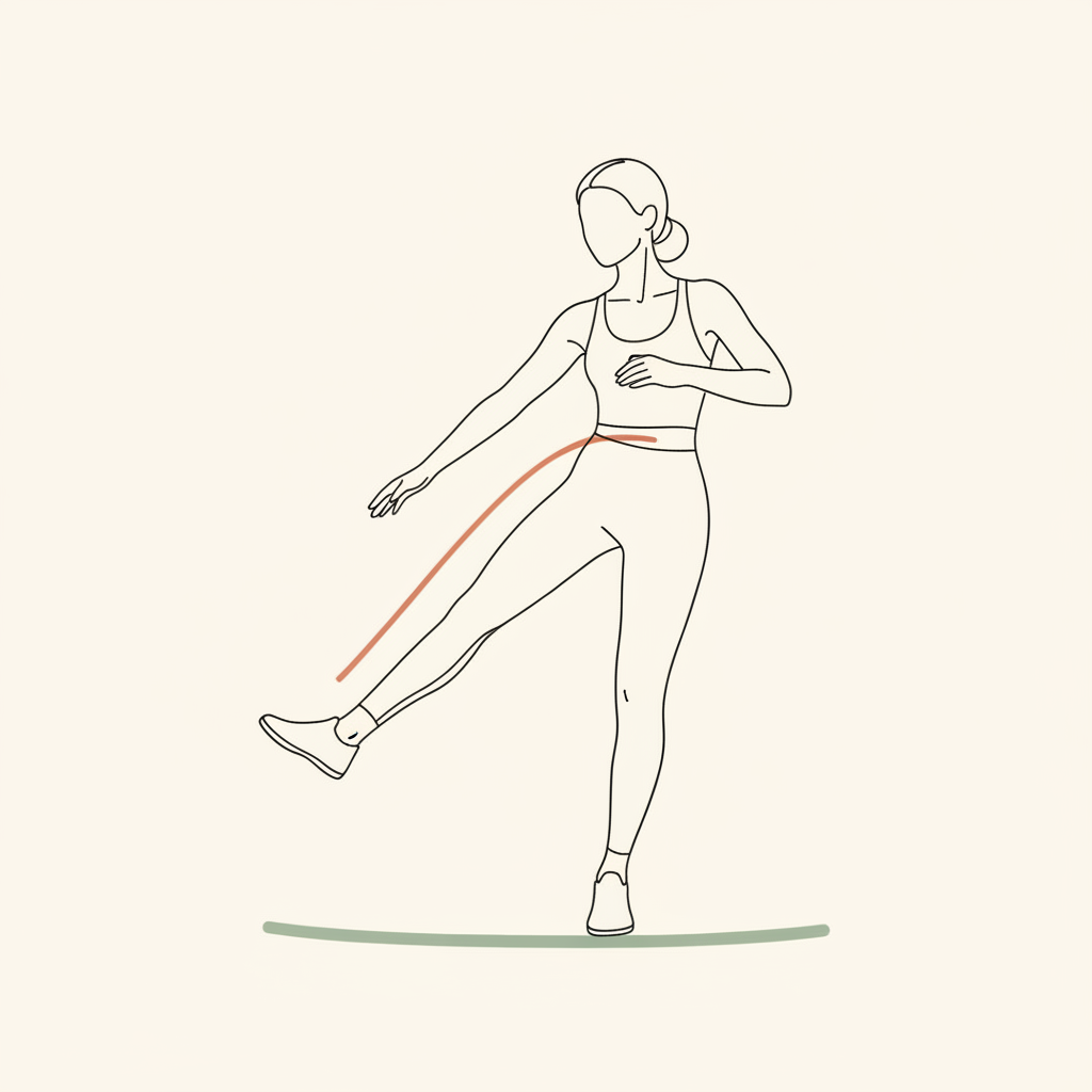 Illustration of Leg Swings (forward/backward)