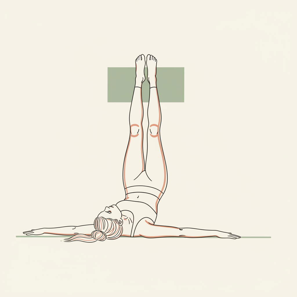 Illustration of Legs Up the Wall (or supported)