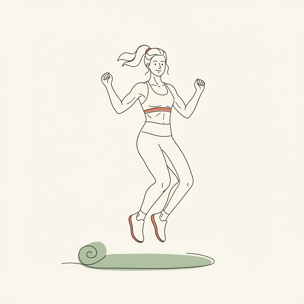 Illustration of Light Cardio (Jumping Jacks or High Knees)