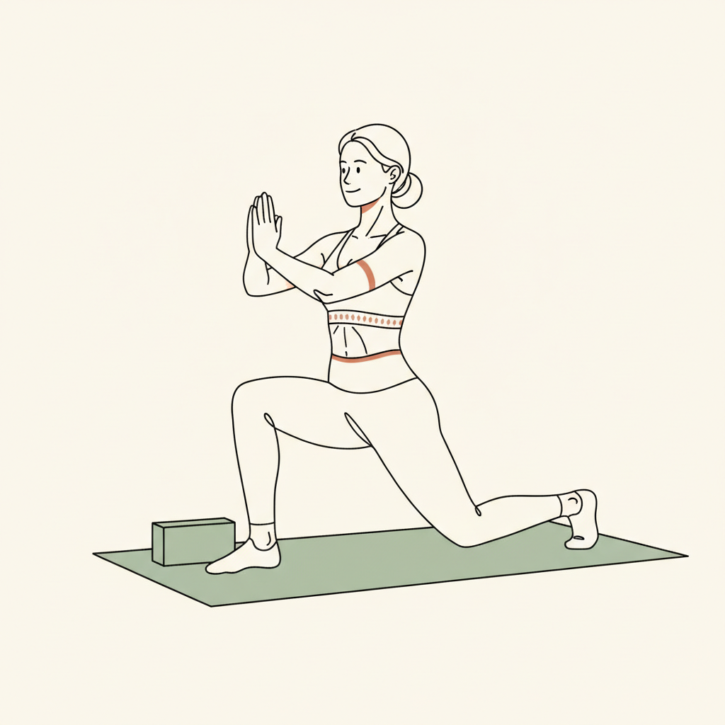 Illustration of Low Lunge (right & left)