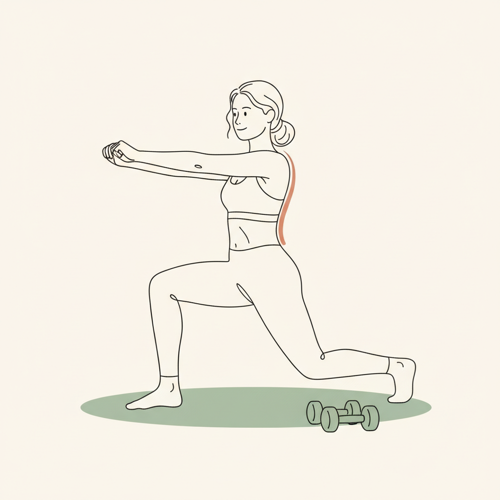Illustration of Lunge with Torso Twist