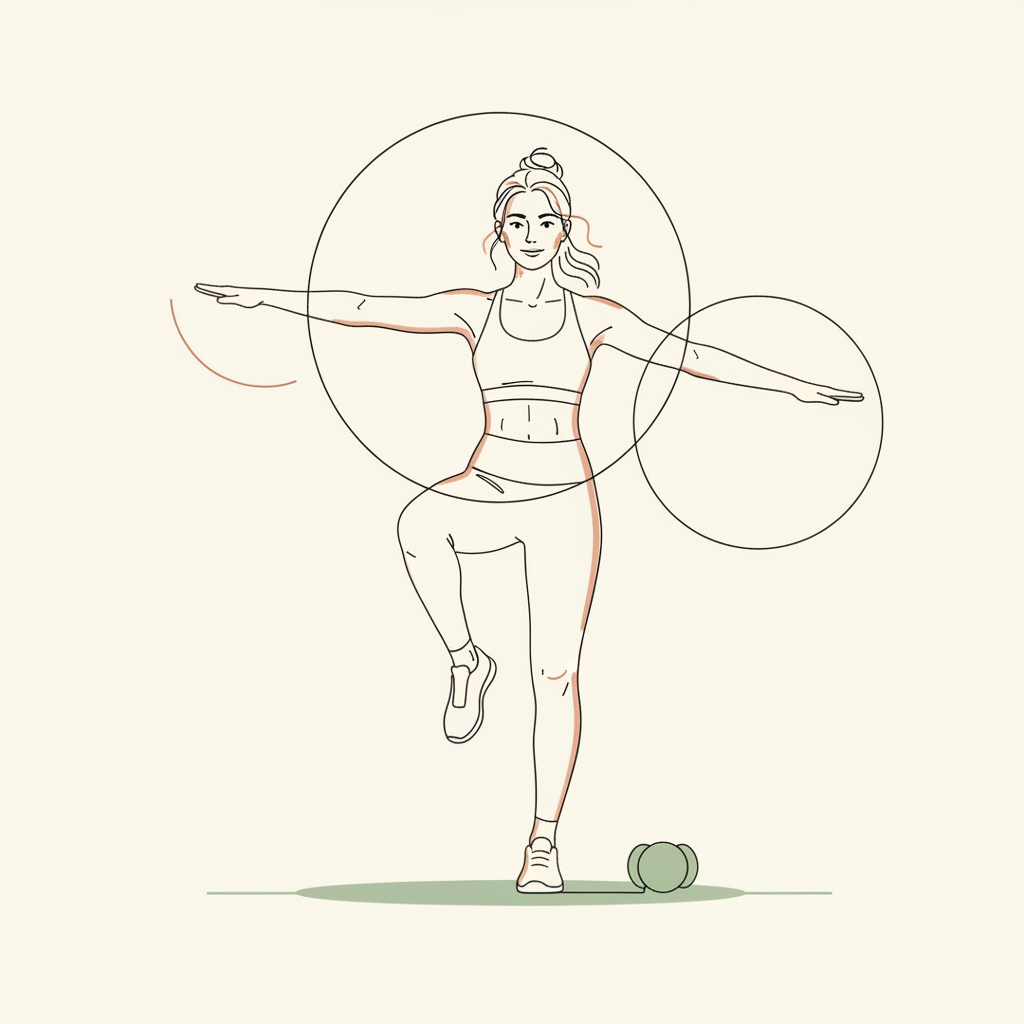 Illustration of Marching in Place with Arm Circles