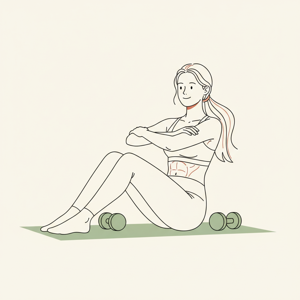 Illustration of Modified Crunches