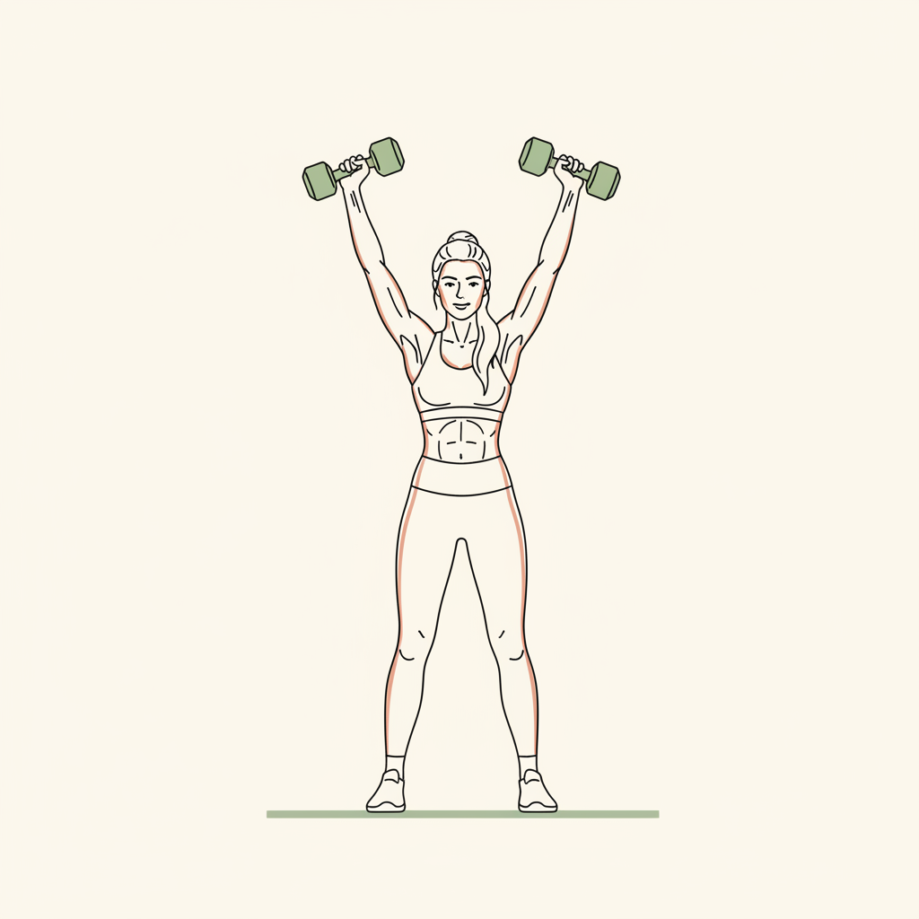 Illustration of Overhead Press (Dumbbells)