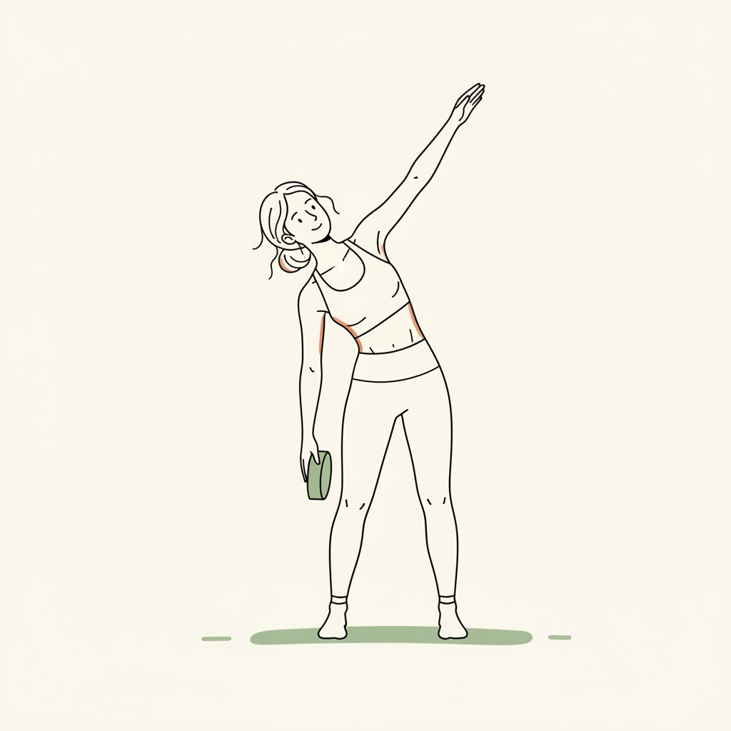 Illustration of Overhead Reach & Side Bend