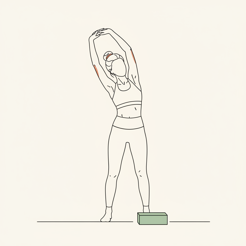 Illustration of Overhead Tricep Stretch