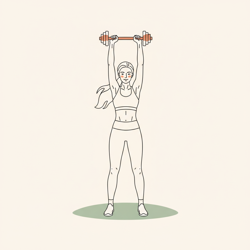 Illustration of Overhead Triceps Extensions